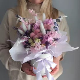 Композиция Гортензия и лагурус  от интернет-магазина «VeraRosa»